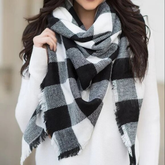 Accessories - Checker scarf black & white